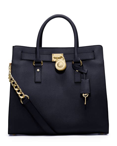 black hamilton large tote bag michael kors|Michael Kors saffiano leather tote.